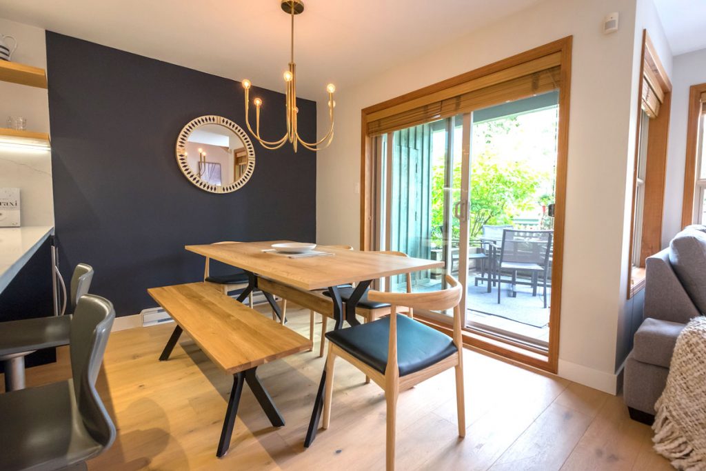 Arrowhead dining room renovation in Whistler